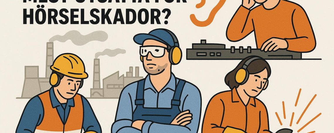 Vilka yrken är mest utsatta för hörselskador?