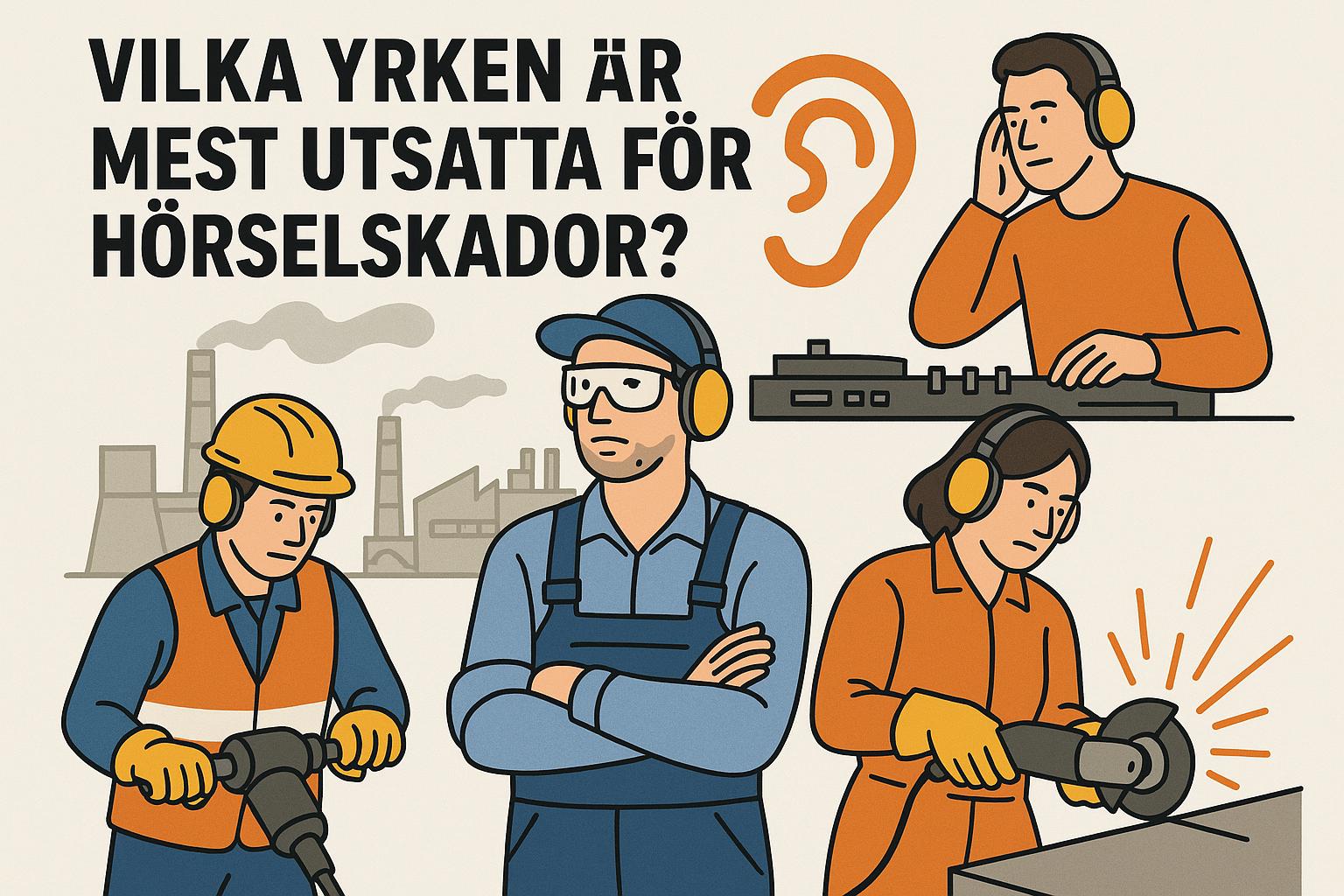 Vilka yrken är mest utsatta för hörselskador?