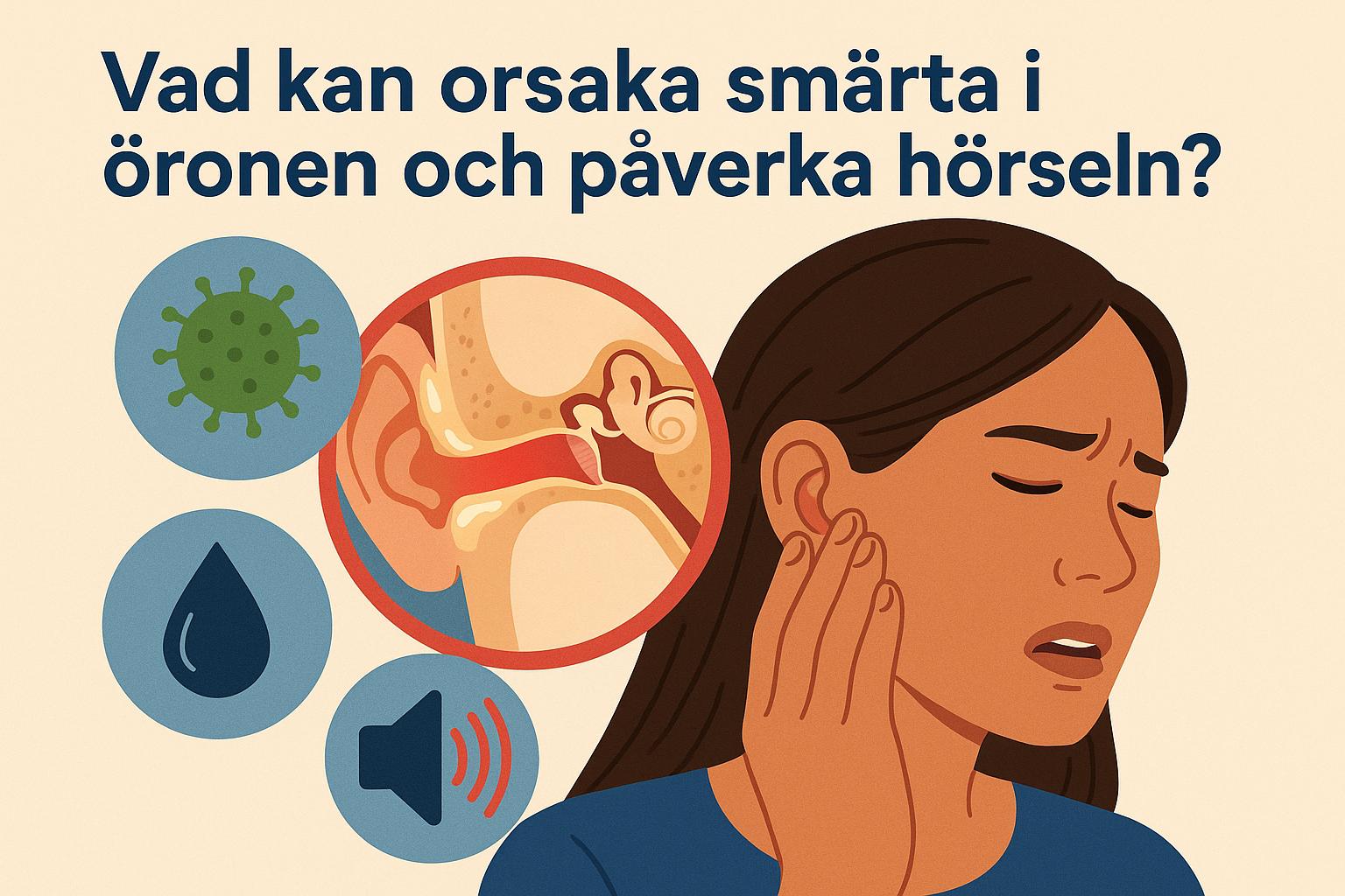 Vad kan orsaka smärta i öronen och påverka hörseln?