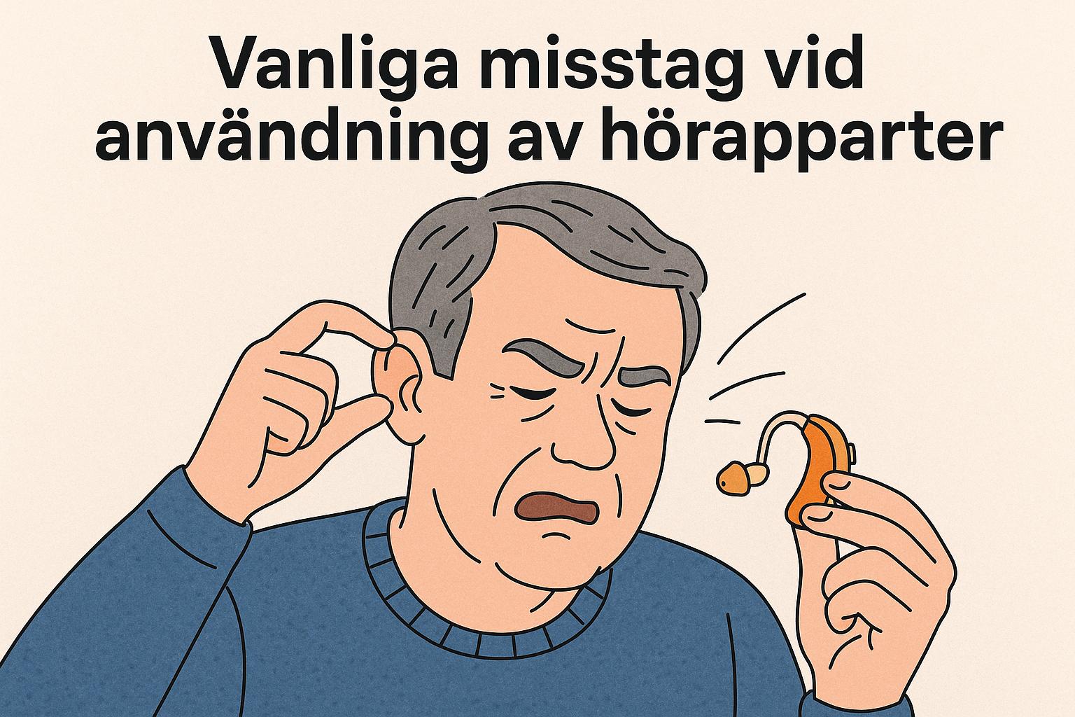 Vanliga misstag vid användning av hörapparater