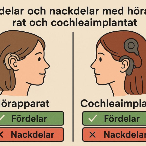 Fördelar och nackdelar med hörapparat och cochleaimplantat